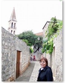 Paola Sena, a Civitavecchia nell'isola di Lesina-Hvar, Dalmazia